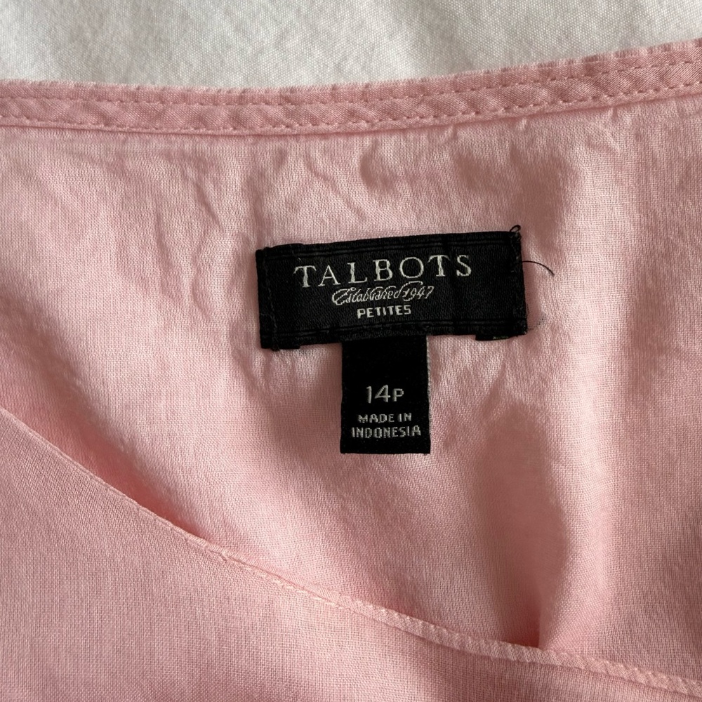 Talbots Light Pink Ruffle Blouse - Picture 5 of 6